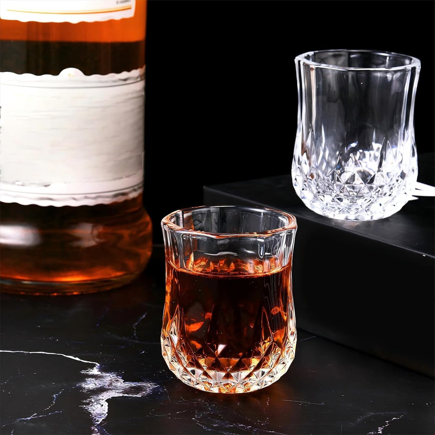 Meanplan 1.7oz Mini Shot Glasses Set Tasting Glasses Heavy Base Clear Shot cup Cute Cordial Mini Wine cups for Serving Whiskey, Wine, Juice(48 Pcs)