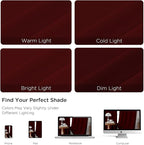 CUCRAF Burgundy Red Blackout Curtains 108 inch Length 2 Panels Set, Rod Pocket - Image 4