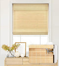 LazBlinds No Tools No Drill Cordless Bamboo Roman Shades, Custom Privacy Light by LazBlinds