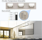 Ralbay 5 Color Temperature Brushed Nickel Bathroom Vanity Lights Dimmable - Image 2