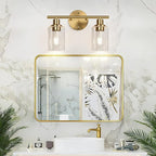 Zarbitta 2-Light Bathroom Light Fixtures, Brushed Gold Vanity Light, Modern - Image 6