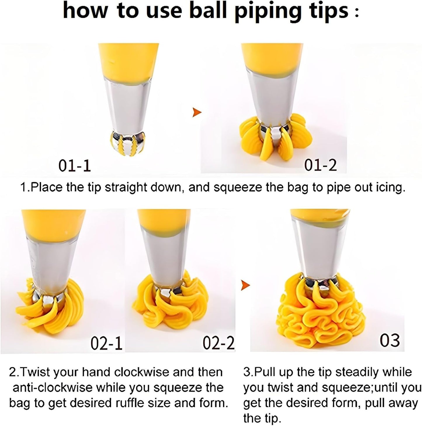 130 Pcs Piping Bags and Tips Set with 48 Numbered Icing Tips,7 Russian Tips,1 Ball Tip,2 Leaf Tips,Pattern Chart,8 Carved Pens,4 Couplers,6 Ties,50 Disposable Pastry Bags for Cake Decorating