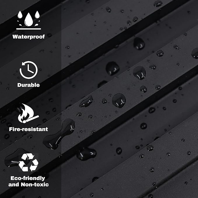 Black Wall Panels for Interior Wall Décor Wainscoting Panels 48x6.2x0.4in - Image 8