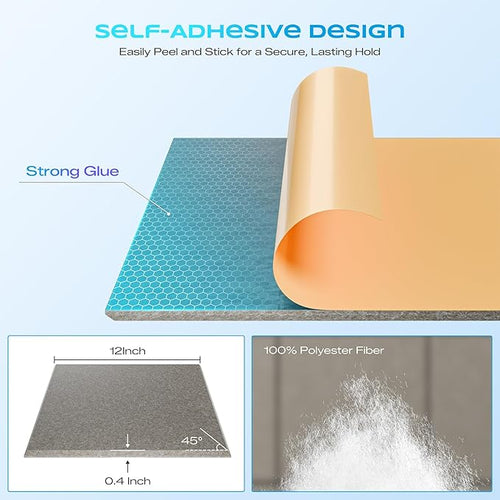12 Pack Self-Adhesive Acoustic Panels, Soundproof Wall Panels - Image 2