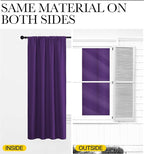 NICETOWN Kitchen Curtains, Royal Purple, Short Blackout Curtains & Drapes - Image 5