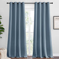 NICETOWN Smoky Blue Blackout Curtains 90 inches Length by NICETOWN