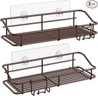 Nieifi Shower Caddy Shelf Storage Rack Adhesive Without Drilling Stainless Steel by Nieifi