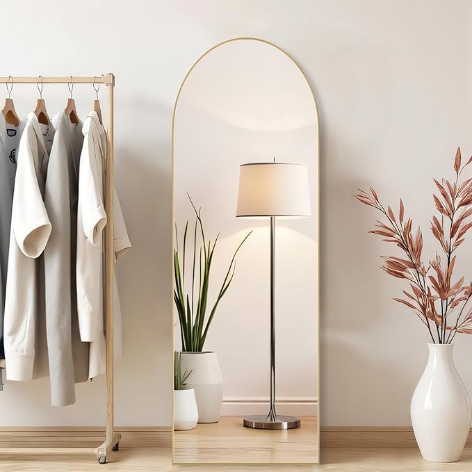 Arched Mirror Full Length, Upgraded 16"x59" Body Wall Mirrors - Image 2