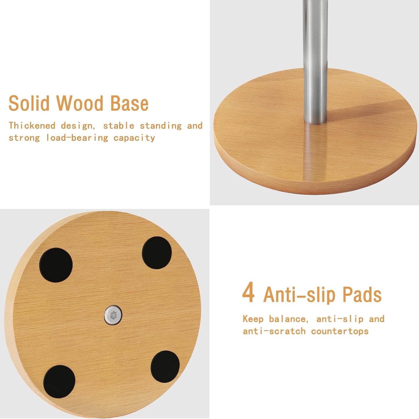 Mug Holder Tree, Coffee Cup Holder for Countertop, 6 Hooks Mug Tree, Coffee Mug Rack, Metal Mug Stand(Brushed Nickel)