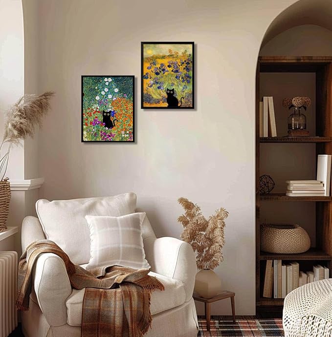 Hamduker Canvas Wall Art Cat Decor - Image 4