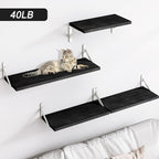 YGEOMER Floating Shelves for Wall, Different Sizes Black Wall Shelves for - Image 4