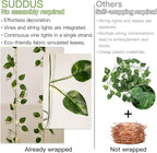 suddus Vine with Fairy Lights Battery Operated, 13.1ft 40 LED Pothos String - Image 3