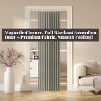 AJAZZ 100% Blackout Magnetic Door Curtain Accordion Doors Interior Closet Door - Image 7