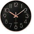 jomparis Rose Gold Wall Clock for Grils Womens Silent Non-Ticking Clock by JOMPARIS