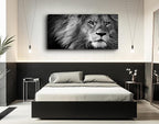 Baisuart Canvas Prints Wall Art Grey lion Stretched Canvas Wooden Framed - Image 5