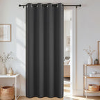 Joydeco Blackout Door Curtain for Doorway Privacy 72 Inches Long, Grommet by JOYDECO