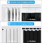 MaKefeile Room Divider Curtains Total Blackout Privacy Curtain Panel Room - Image 3