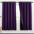 NICETOWN Royal Purple Full Shade Curtain Panels, 62 x 72 inch, Pair of Energy by NICETOWN