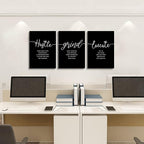 Office Decor - Hustle Quotes Execute Prints, Framed Canvas Wall Art Grind Quote - Image 3