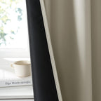 RYB HOME 100% Blackout Basement Curtains 30 inches Long, Heat & UV Blocking - Image 4