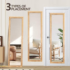 48"x14" Door Mirror, Rustic Full Length Mirror, Over The Door Hanging Mirrors - Image 4