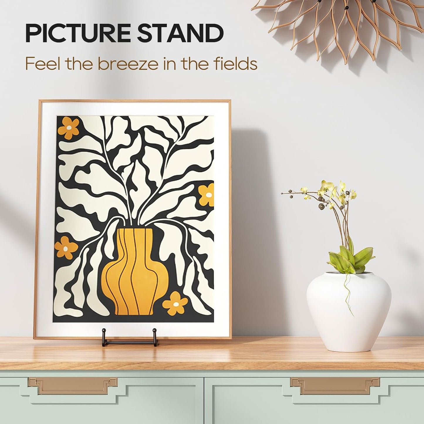 HONGYUTAI 3 Pack 12 Inch Plate Stands for Display Picture - Vinyl Table Top Display, Decorative Metal Frame Holders for Book , Photo and Platter, Tabletop Art, Black