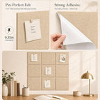 Large Cork Boards for Walls – 48" x 36" Self Adhesive Felt Wall Tiles - Image 3