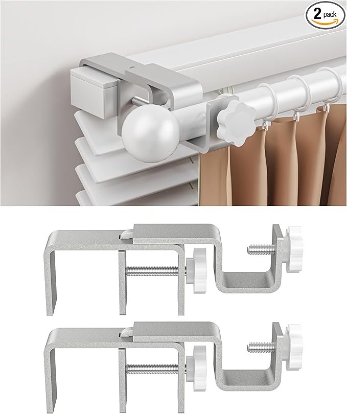 Over-Blinds Curtain Rod Brackets by onneka