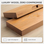 Homeforia 18 inch Golden Oak Floating Shelf, High End Solid Real Wood 18inch - Image 3