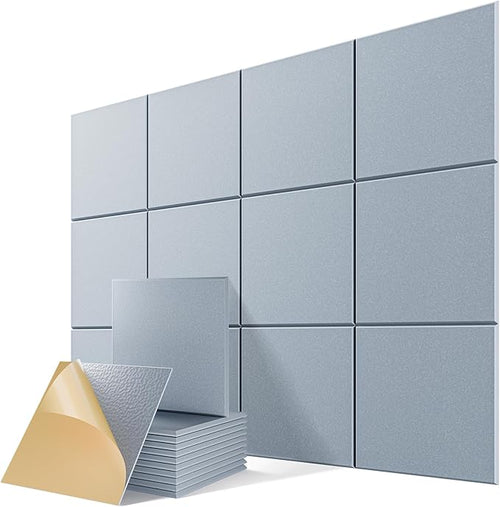 12 Pack Self-Adhesive Acoustic Panels, Soundproof Wall Panels by Lebenforce