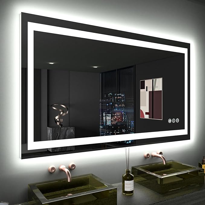 LOAAO 48"X28" LED Bathroom Mirror by LOAAO