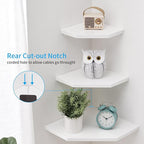 Corner Floating Shelves, Solid Oak Wood Floating Shelves Wall Mount Shelf - Image 3