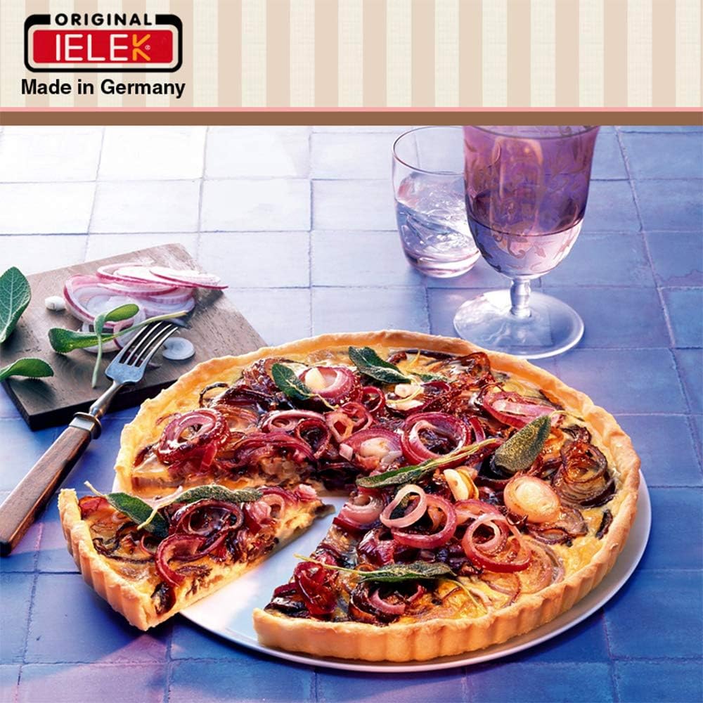 Tart Flan Pie Pan Nonstick Heavy Duty 10 Inch Quiche Cheese Molds With Removable Loose Bottom Fluted