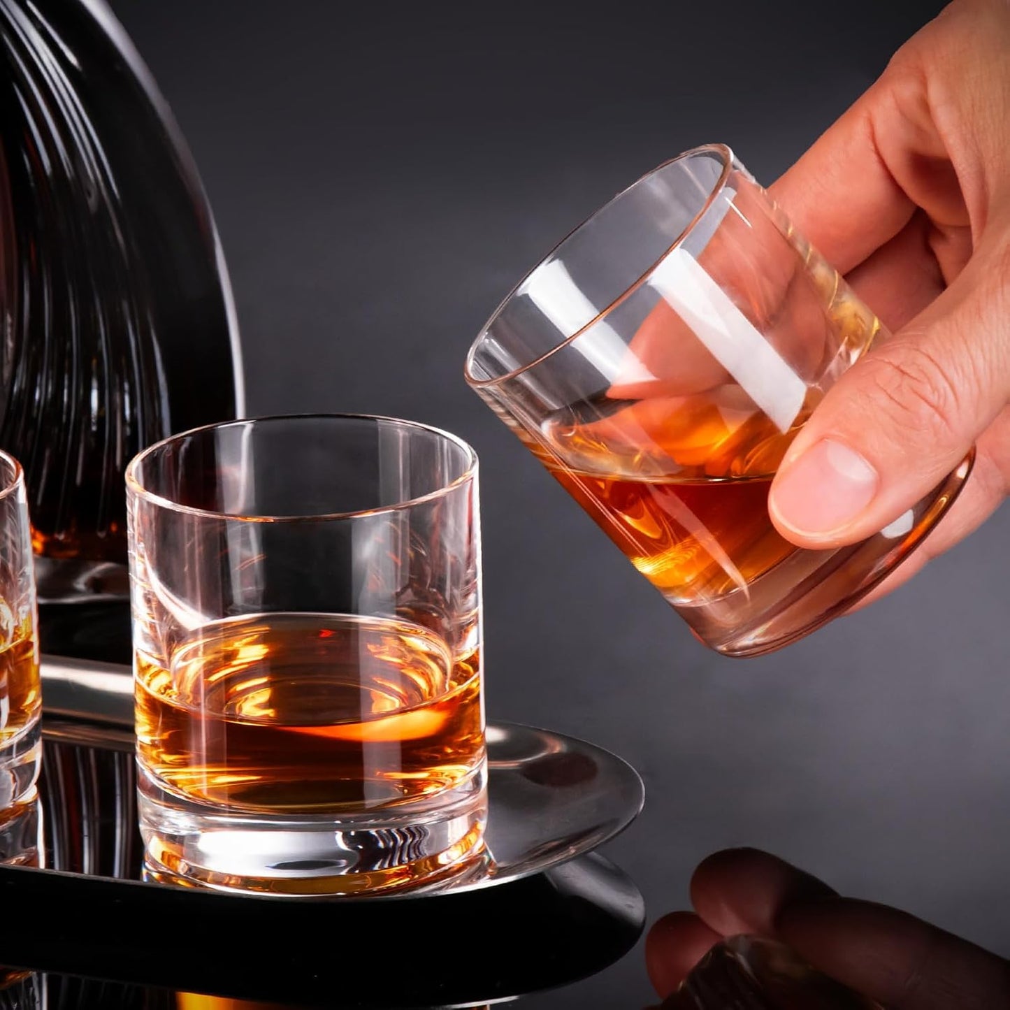 KAMMAK Shot Glasses Set of 2, 100ml/3.3oz Clear Espresso Shot Glass with Heavy Base for Bar Restaurants Home, Small Whiskey Shot Glass for Vodka, Whiskey, Tequila, Spirits & Liquors