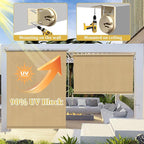 Shade&Beyond Outdoor Roller Shades 4' W x 8' H Cordless Patio Roll Up Blinds - Image 4