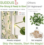 suddus 300 LED Vines with Lights Plug in, 9.8ft x 9.8ft Fairy Lights with Vines - Image 6