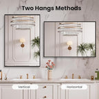 LOAAO Black Bathroom Mirror 28"X32" - Image 4
