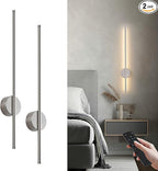 Battery Operated Modern Wall Sconces, Dimmable Wireless Wall Light Set of Two by KARTOOSH