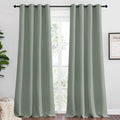 NICETOWN Greyish Green Blackout Curtains 120" Long by NICETOWN