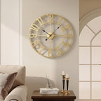 Large Wall Clock Gold Clocks for Living Room, 24 Inch Decorative Wall Clocks - Image 3