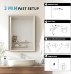 Oak Wood Effect Framed Wall Mirror, 32x40 Rectangle Mirror, Anti-desilvering - Image 5