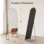 Simple Deluxe Arched Full Length Mirror, - Image 5
