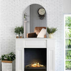 28" x 36" Silver Arched Mirror, Large Arch Bathroom Vanity Mirror, Modern - Image 5