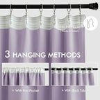 MIULEE Lilac Back Tab Blackout Curtains 63 Inch Length 2 Panels Set - Image 3