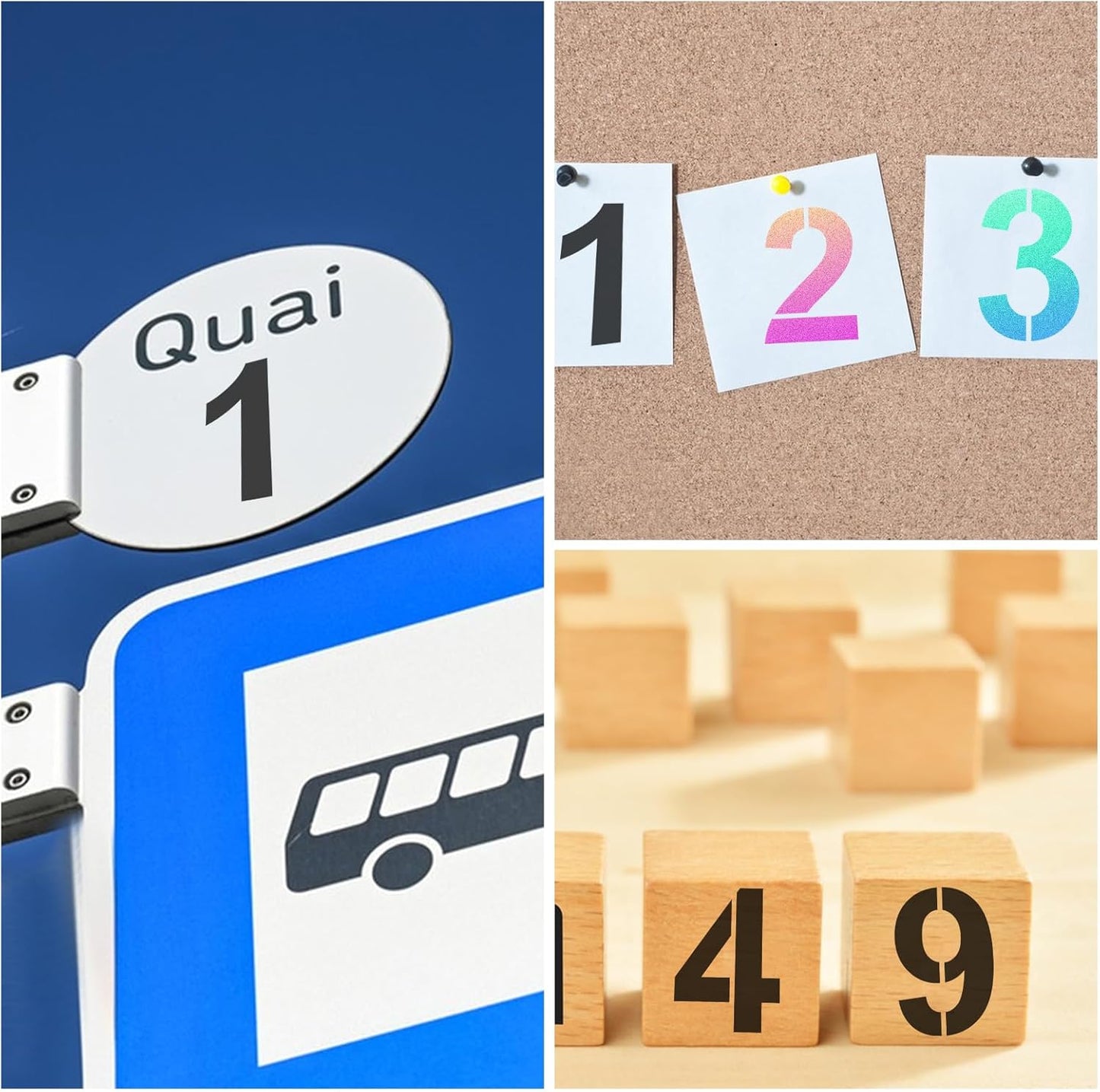 5 Inch Number Stencils 0-9 Address Number Stencil Reusable Number Stencils Set Digital Stencils Templates for Cake Stencil Address Number Painting Stencils Templates