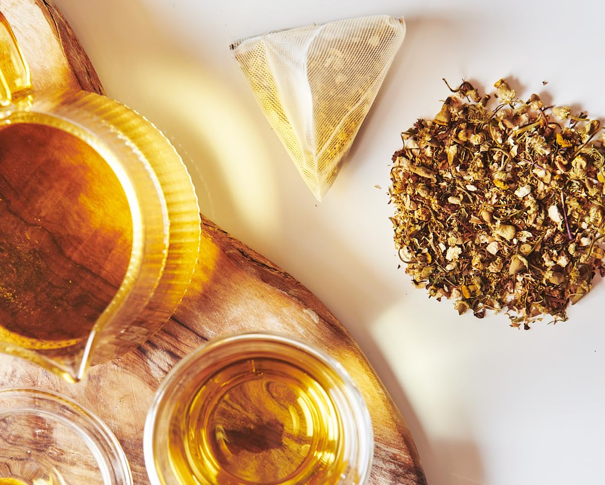 Grace Farms Organic CHAMOMILE CITRUS Herbal Tea (100 Enveloped Pyramid Sachets w/ String & Tag) | Naturally Sweet, Healthy and Caffeine Free | Organic, Fair Trade and Kosher Certified | Gives Back 100% of Profits