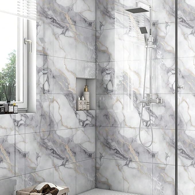 Chejiaye 22pcs Marble Peel and Stick Backsplash Surface Waterproof Wall Panels - Image 2