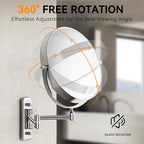 Auxmir Wall Mounted Makeup Mirror, 8 Inch 1X/20X Double Sided Magnifying Mirror - Image 3