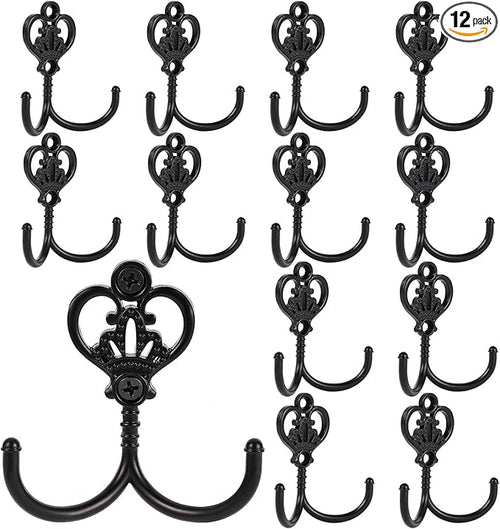 12 Sets Vintage Coat Hooks, Wall Hooks by XHIPY