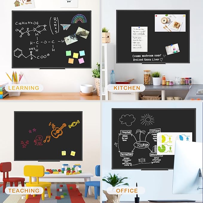 JILoffice Magnetic Chalkboard/Black Board 48 x 36 Inch - Image 2